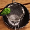 image:imageJapanese Ceremonial Matcha Green Tea Whisk Set  Golden Chasen Whisk Chashaku Tea Spoon Black Bowl Black Rest Strainer Tea Tray