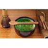 image:imageJapanese Ceremonial Matcha Green Tea Whisk Set  Golden Chasen Whisk Chashaku Tea Spoon Black Bowl StrainerBlack