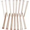 image:imageJubileeYarn 125 Single Point Bamboo Knitting Needles Set  15 Sizes 2mm10mm  Carbonized BrownCarbonized Brown