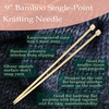 image:imageJubileeYarn 125 Single Point Bamboo Knitting Needles Set  15 Sizes 2mm10mm  Carbonized BrownCarbonized Brown