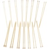 image:imageJubileeYarn 125 Single Point Bamboo Knitting Needles Set  15 Sizes 2mm10mm  Carbonized BrownNatural