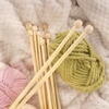 image:imageJubileeYarn 125 Single Point Bamboo Knitting Needles Set  15 Sizes 2mm10mm  Carbonized BrownNatural