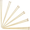 image:imageJubileeYarn 125 Single Point Bamboo Knitting Needles Set  15 Sizes 2mm10mm  Carbonized BrownNatural