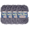 image:imageJubileeYarn Baby Bear Yarn  100gSkein Chunky Polyester Faux Fur  Shades of Blue  4 Skeins10 Smoke Grey