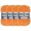 image:imageJubileeYarn Baby Bear Yarn  100gSkein Chunky Polyester Faux Fur  Shades of Blue  4 Skeins1359 Orange Peel