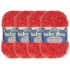 image:imageJubileeYarn Baby Bear Yarn  100gSkein Chunky Polyester Faux Fur  Shades of Blue  4 Skeins14 Candy Red