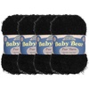 image:imageJubileeYarn Baby Bear Yarn  100gSkein Chunky Polyester Faux Fur  Shades of Blue  4 Skeins20 Pitch Black
