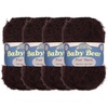 image:imageJubileeYarn Baby Bear Yarn  100gSkein Chunky Polyester Faux Fur  Shades of Blue  4 Skeins23 Brown