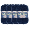 image:imageJubileeYarn Baby Bear Yarn  100gSkein Chunky Polyester Faux Fur  Shades of Blue  4 Skeins4029 Navy