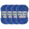image:imageJubileeYarn Baby Bear Yarn  100gSkein Chunky Polyester Faux Fur  Shades of Blue  4 Skeins4053 Turkish Sea