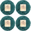 image:imageJubileeYarn Bamboo Cotton Chunky Yarn  100gBall  Almond Milk  2 Balls218 Frozen Tidepool