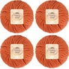 image:imageJubileeYarn Bamboo Cotton Chunky Yarn  100gBall  Almond Milk  2 Balls3407 Burnt Orange