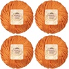 image:imageJubileeYarn Bamboo Cotton Chunky Yarn  100gBall  Almond Milk  2 Balls403 Blood Orange