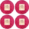 image:imageJubileeYarn Bamboo Cotton Chunky Yarn  100gBall  Almond Milk  2 Balls6TC17 Magenta
