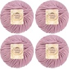 image:imageJubileeYarn Bamboo Cotton Chunky Yarn  100gBall  Primrose Pink  4 Balls217 Cotton Candy