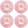 image:imageJubileeYarn Bamboo Cotton Chunky Yarn  100gBall  Primrose Pink  4 Balls3305 Primrose Pink