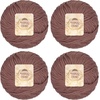 image:imageJubileeYarn Bamboo Cotton Chunky Yarn  100gBall  Primrose Pink  4 Balls413 Caff Mocha