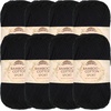image:imageJubileeYarn Bamboo Cotton Sport Yarn  50gSkein  Red Hot Red  4 Skeins211 Midnight Black
