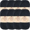 image:imageJubileeYarn Bamboo Cotton Sport Yarn  50gSkein  Red Hot Red  4 Skeins6003 Deep Grey