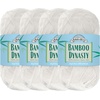 image:imageJubileeYarn Bamboo Dynasty Yarn  50gSkein Fingering Weight Bamboo Rayon  09 Cream  4 Skeins01 White