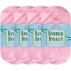 image:imageJubileeYarn Bamboo Dynasty Yarn  50gSkein Fingering Weight Bamboo Rayon  09 Cream  4 Skeins02 Soft Pink