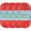image:imageJubileeYarn Bamboo Dynasty Yarn  50gSkein Fingering Weight Bamboo Rayon  09 Cream  4 Skeins03 Tangelo Orange