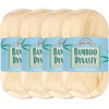 image:imageJubileeYarn Bamboo Dynasty Yarn  50gSkein Fingering Weight Bamboo Rayon  09 Cream  4 Skeins09 Cream Lace