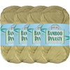 image:imageJubileeYarn Bamboo Dynasty Yarn  50gSkein Fingering Weight Bamboo Rayon  09 Cream  4 Skeins13 Sage