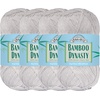 image:imageJubileeYarn Bamboo Dynasty Yarn  50gSkein Fingering Weight Bamboo Rayon  09 Cream  4 Skeins15 Platinum