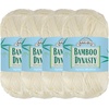 image:imageJubileeYarn Bamboo Dynasty Yarn  50gSkein Fingering Weight Bamboo Rayon  09 Cream  4 Skeins212 Almond Milk