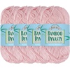 image:imageJubileeYarn Bamboo Dynasty Yarn  50gSkein Fingering Weight Bamboo Rayon  09 Cream  4 Skeins3305 Primrose Pink