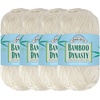 image:imageJubileeYarn Bamboo Dynasty Yarn  50gSkein Fingering Weight Bamboo Rayon  09 Cream  4 Skeins3403 Moon Beam