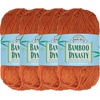 image:imageJubileeYarn Bamboo Dynasty Yarn  50gSkein Fingering Weight Bamboo Rayon  09 Cream  4 Skeins3407 Burnt Orange