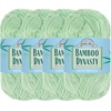 image:imageJubileeYarn Bamboo Dynasty Yarn  50gSkein Fingering Weight Bamboo Rayon  09 Cream  4 Skeins3503 Green Mint