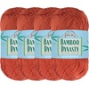 image:imageJubileeYarn Bamboo Dynasty Yarn  50gSkein Fingering Weight Bamboo Rayon  09 Cream  4 Skeins81 Red Canyon