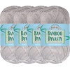 image:imageJubileeYarn Bamboo Dynasty Yarn  50gSkein Fingering Weight Bamboo Rayon  09 Cream  4 Skeins86 Deepsea Pearl