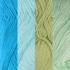 image:imageJubileeYarn Bamboo Dynasty Yarn  50gSkein Fingering Weight Bamboo Rayon  09 Cream  4 SkeinsShades of Blue