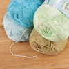 image:imageJubileeYarn Bamboo Dynasty Yarn  50gSkein Fingering Weight Bamboo Rayon  09 Cream  4 SkeinsShades of Blue