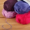 image:imageJubileeYarn Bamboo Dynasty Yarn  50gSkein Fingering Weight Bamboo Rayon  09 Cream  4 SkeinsShades of Purple