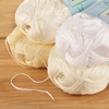 image:imageJubileeYarn Bamboo Dynasty Yarn  50gSkein Fingering Weight Bamboo Rayon  09 Cream  4 SkeinsShades of White