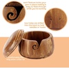 image:imageJubileeYarn Bamboo Yarn Bowl with Lid  Holder Knitting Crochet Accessories  Natural  1 BowlTiger Stripe