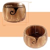 image:imageJubileeYarn Bamboo Yarn Bowl with Lid  Holder Knitting Crochet Accessories  Natural  1 BowlTiger Stripe
