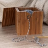 image:imageJubileeYarn Bamboo Yarn Bowl with Lid  Holder Knitting Crochet Accessories  Natural  1 BoxDark Carbonized Brown