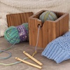 image:imageJubileeYarn Bamboo Yarn Bowl with Lid  Holder Knitting Crochet Accessories  Natural  1 BoxDark Carbonized Brown