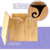 image:imageJubileeYarn Bamboo Yarn Bowl with Lid  Holder Knitting Crochet Accessories  Natural  1 BoxXL Carbonized Brown