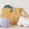 image:imageJubileeYarn Bamboo Yarn Bowl with Lid  Holder Knitting Crochet Accessories  Natural  1 BoxXL Carbonized Brown