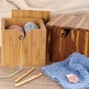 image:imageJubileeYarn Bamboo Yarn Bowl with Lid  Holder Knitting Crochet Accessories  Natural  1 BoxXL Tiger Stripe