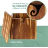 image:imageJubileeYarn Bamboo Yarn Bowl with Lid  Holder Knitting Crochet Accessories  Natural  1 BoxXL Tiger Stripe