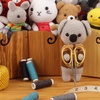 image:imageJubileeYarn Bamboo Yarn Bowl with Removable Lid  Embroidery Scissors Combo  Natural BoxCarbonized Brown  Box w Scissors