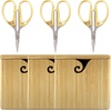 image:imageJubileeYarn Bamboo Yarn Bowl with Removable Lid  Embroidery Scissors Combo  Natural BoxNatural  Box w Scissors